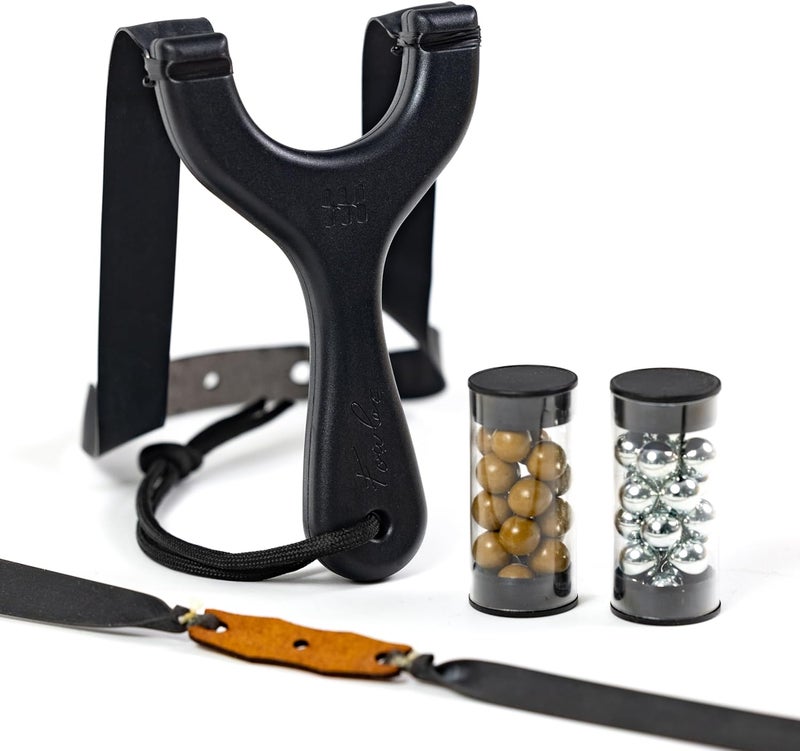 Hornet Slingshot by Zach Fowler for Hunting and Target Shooting, with Ammo, Latex Bands, and Paper Target
